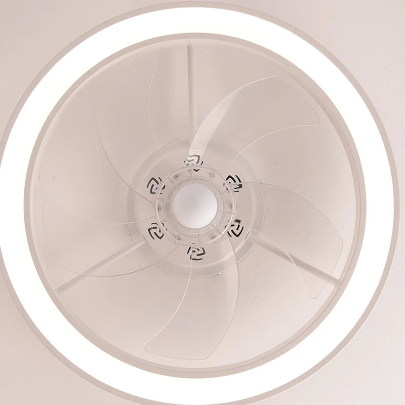 Modern LED Fan Light Remote Control Timed Electric Fan Bedroom, Living Room Decoration, Home Decoration LED Ceiling Fan Light - vue 5 sur 8