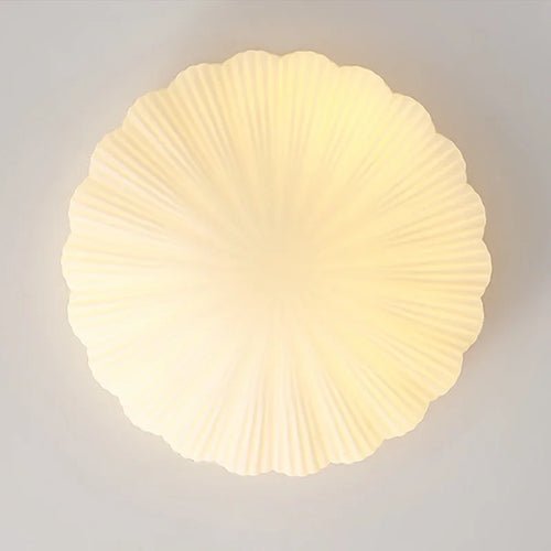 plafonnier en verre de coquillage style nordique pour décoration intérieure - vue 7 sur 7