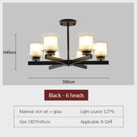 lustre moderne en verre avec éclairage led design luxe