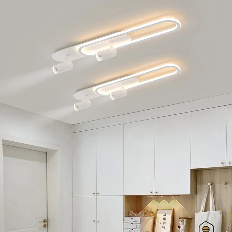 plafonnier led moderne avec projecteur luminaire décoratif d'intérieur - vue 4 sur 18