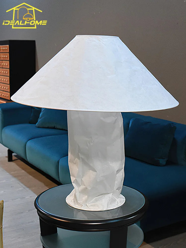 lampadaire japonais wabi-sabi en papier minimaliste moderne design élégant - vue 4 sur 8