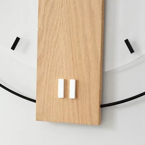 horloge murale en bois design moderne pour décoration intérieure - vue 6 sur 8