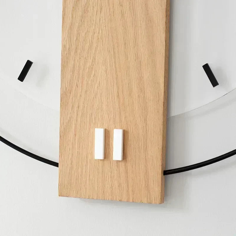 horloge murale en bois design moderne pour décoration intérieure - vue 6 sur 8