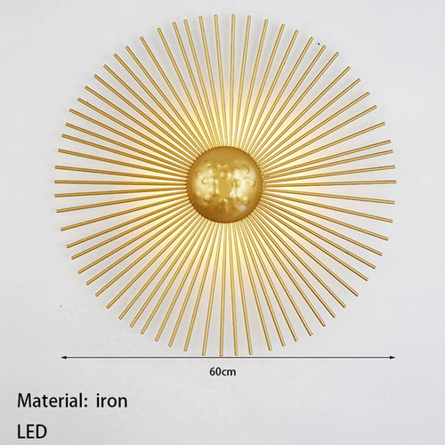 applique murale soleil led déco pour hôtel boutique - vue 11 sur 11