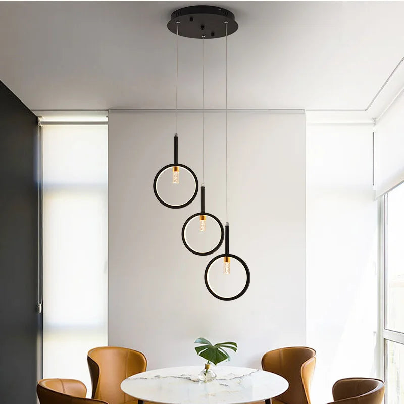 lustre moderne simple en forme trapézoïdale pour décoration intérieure - vue 4 sur 12