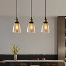 Suspension industriel vintage en verre fumé pour restaurant loft
