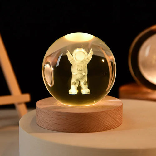 boule de cristal 3D système solaire gravé cadeau décoratif - vue 17 sur 32