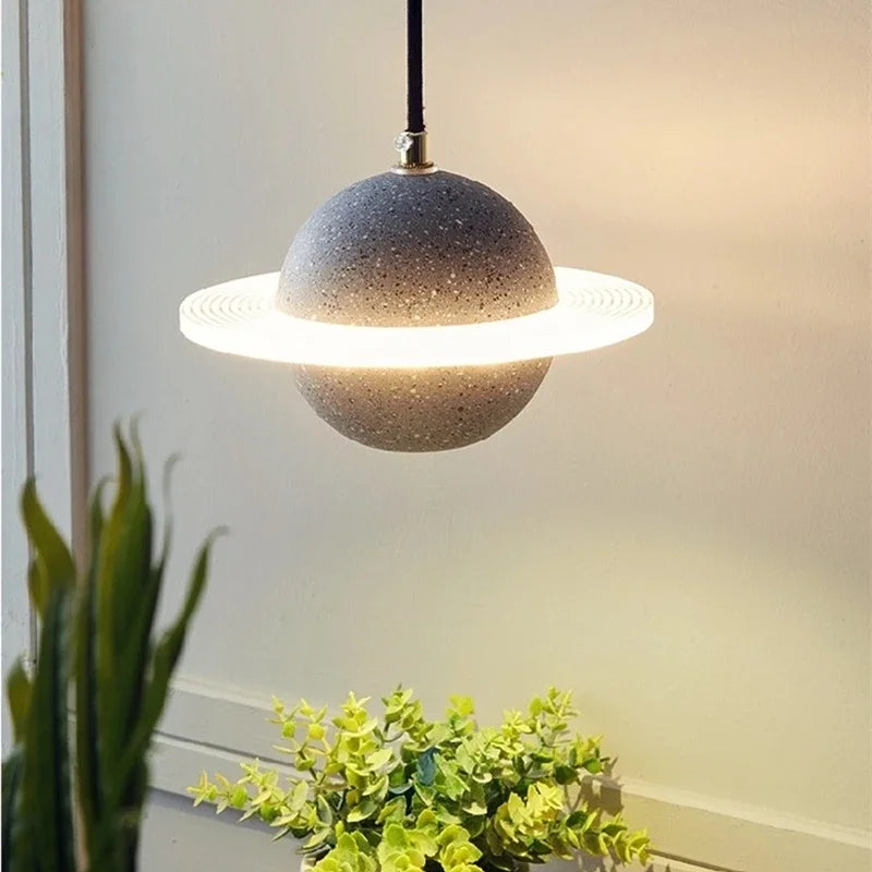 2024  New Hot Sale Resin Planet Pendant Lamp For Living Dining Room Restaurant Store Suspension Indoor Lighting Decor Luminaire - vue 2 sur 16