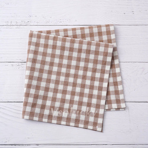 Serviette de table coton vichy style champetre 42x42