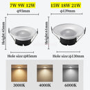 plafonnier led encastré à intensité variable pour décoration intérieure