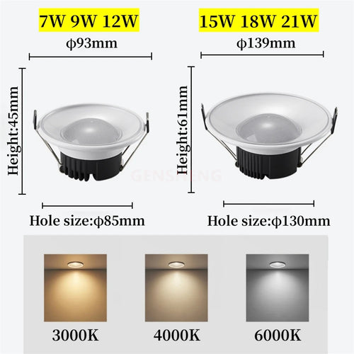 plafonnier led encastré à intensité variable pour décoration intérieure - vue 4 sur 5