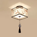 lustre chinois créatif lotus éclairage suspendu peinture décorative