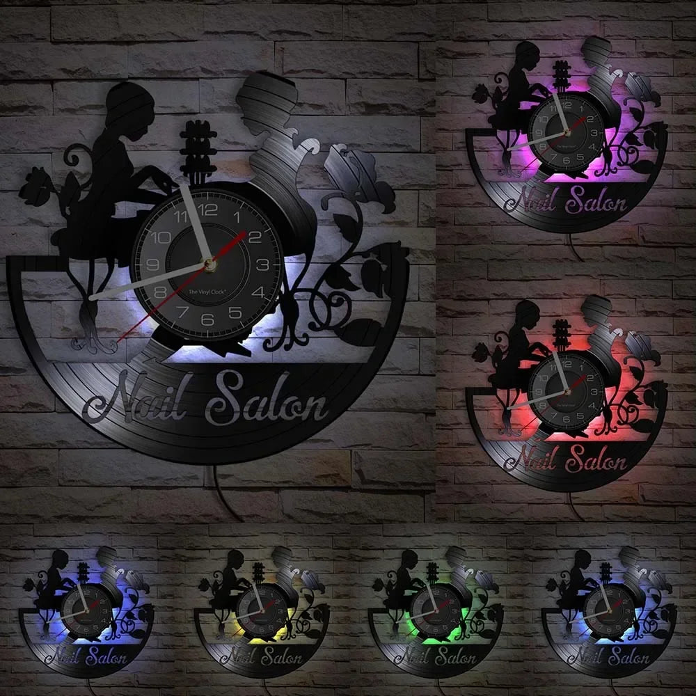 horloge murale vinyle pour salon de manucure et beauté - vue 25 sur 31