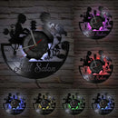 horloge murale vinyle pour salon de manucure et beauté