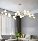 2024 Modern LED Chandelier Branches Style Glass Balls Ceiling Lamp Living Room Dining Room For Bedroom