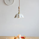 Suspension design led papillon céramique et bois