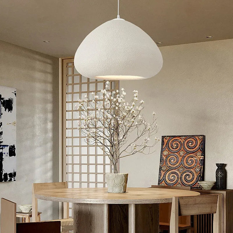 Nordic Handmade Wabi Sabi Pendant Light Restaurant Cream Style Table Lamp Loft Bedroom Decor LED Chandelier Kitchen Accessories - vue 1 sur 11