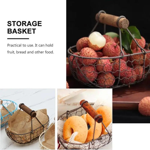 paniers de rangement tissés pour fruits légumes et collations - vue 7 sur 7