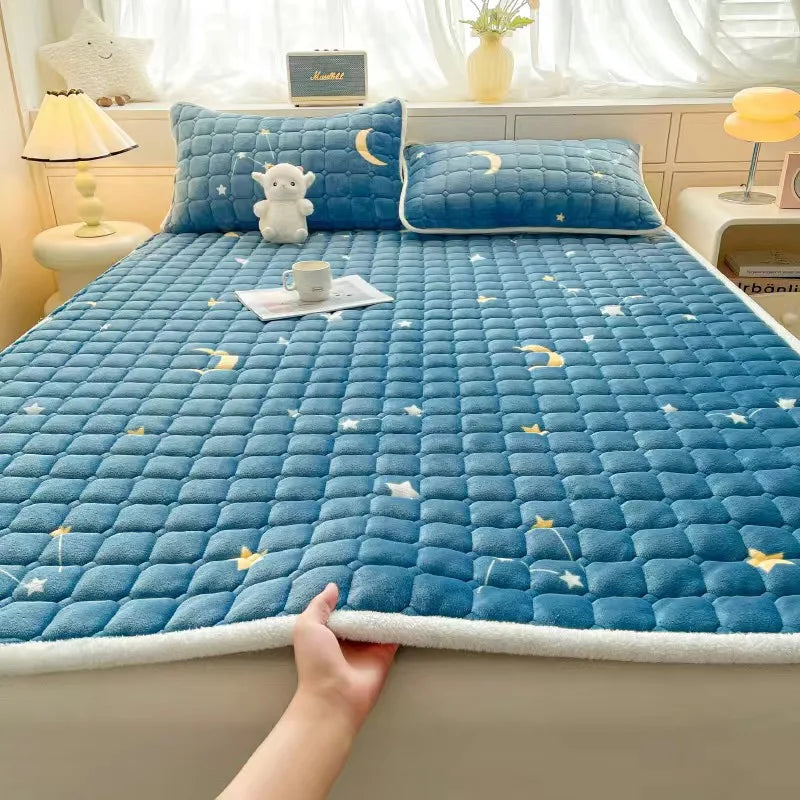 surmatelas en velours chaud épais pour un confort optimal - vue 8 sur 15