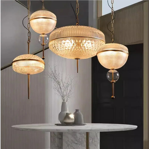 suspension créative en verre de champagne en métal doré 3000k - vue 2 sur 10