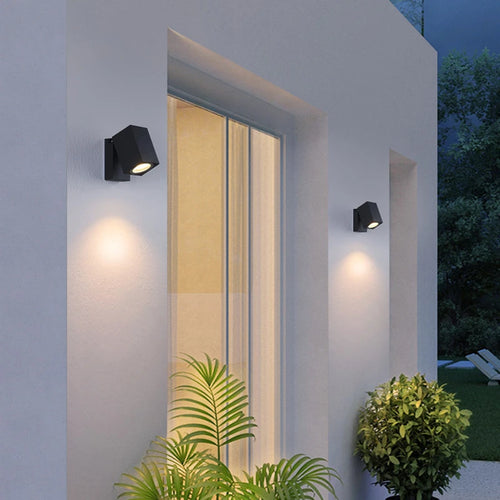 Applique murale LED pliante extérieure IP65 étanche jardin porche lumière GU10 COB cour extérieure applique murale luminaire 5W - vue 4 sur 9
