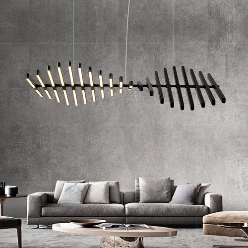 lustre led luxe suspension longue bande pour bricolage - vue 3 sur 11