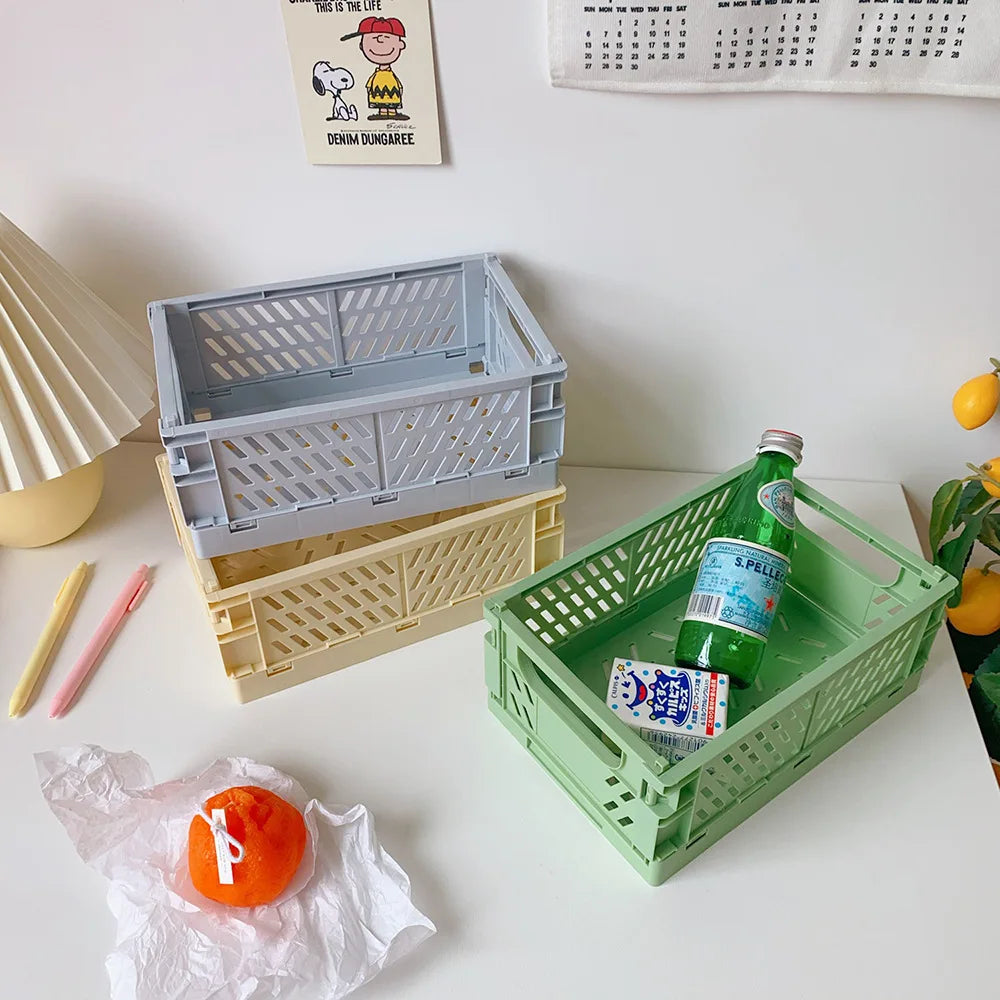 panier pliable empilable pour rangement maquillage bijoux jouets - vue 4 sur 19