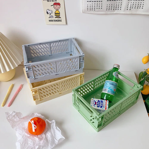 panier pliable empilable pour rangement maquillage bijoux jouets - vue 5 sur 19
