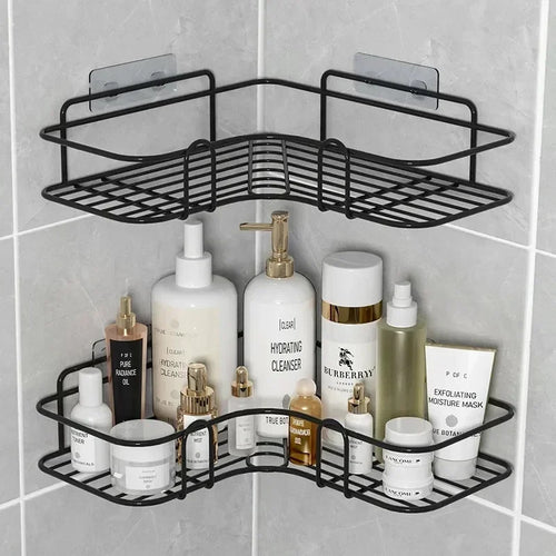 étagère murale de rangement pour cosmétiques et shampoing - vue 2 sur 10