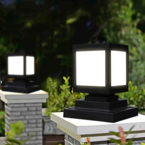 lanterne solaire colonne décorative pour jardin et extérieur - vue 3 sur 20