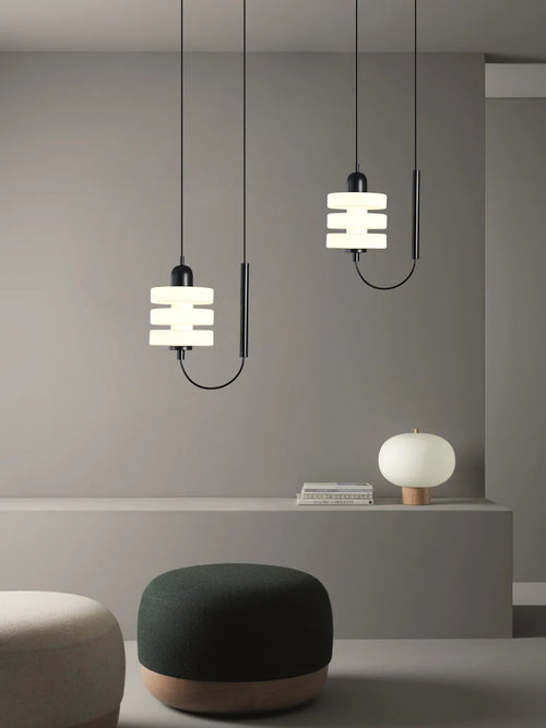 lustre en verre minimaliste pour éclairage intérieur moderne - vue 3 sur 7