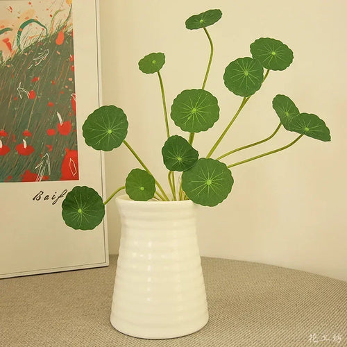 plante artificielle décoration verte feuilles lotus pour intérieur et extérieur - vue 7 sur 7