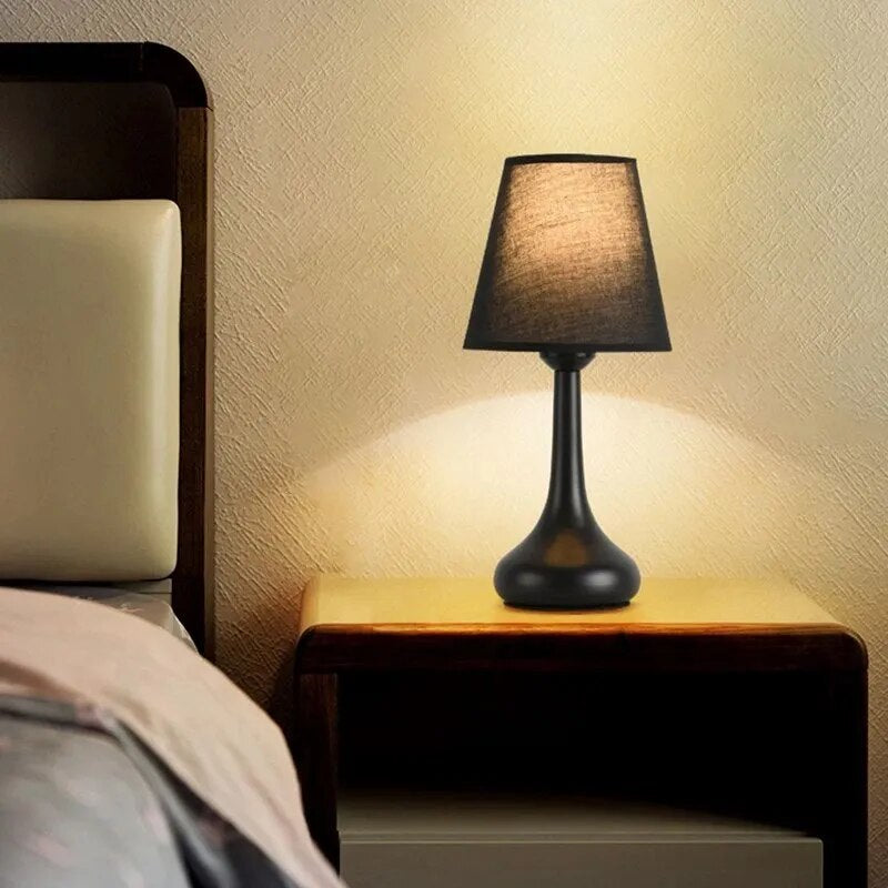 Lampes LED nordique modernes abat-jour en tissu - vue 5 sur 10