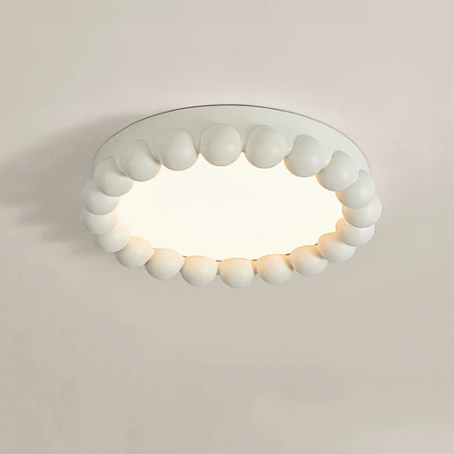 Plafonnier LED circulaire de Style crème nordique - vue 2 sur 9