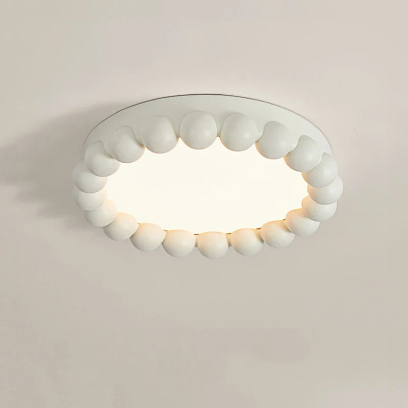 Plafonnier LED circulaire de Style crème nordique - vue 1 sur 9