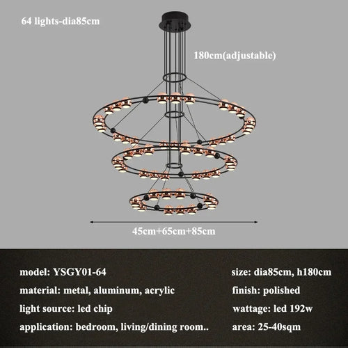 lustre led créatif italien en forme de haricot pour décoration intérieure - vue 15 sur 15