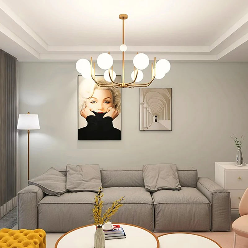 lustre moderne à led pour éclairage intérieur suspendu - vue 3 sur 6
