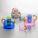Théière verre résistant chaleur filtre intégré style minimaliste