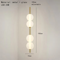 lustre nordique en verre et métal pour diverses utilisations avec cordon réglable