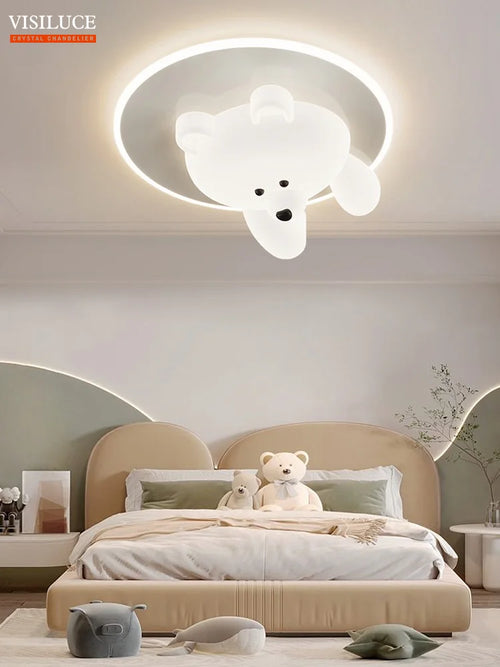 plafonnier led ours mignon pour chambre enfant - vue 4 sur 12