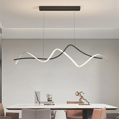 suspension moderne design artistique incurvé pour intérieur élégant - vue 4 sur 8