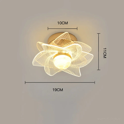 plafonnier led moderne nordique pour intérieur et balcon - vue 12 sur 13