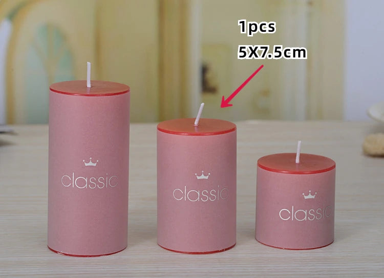 bougies piliers parfumées décoratives sans fumée en plusieurs tailles et couleurs - vue 19 sur 29