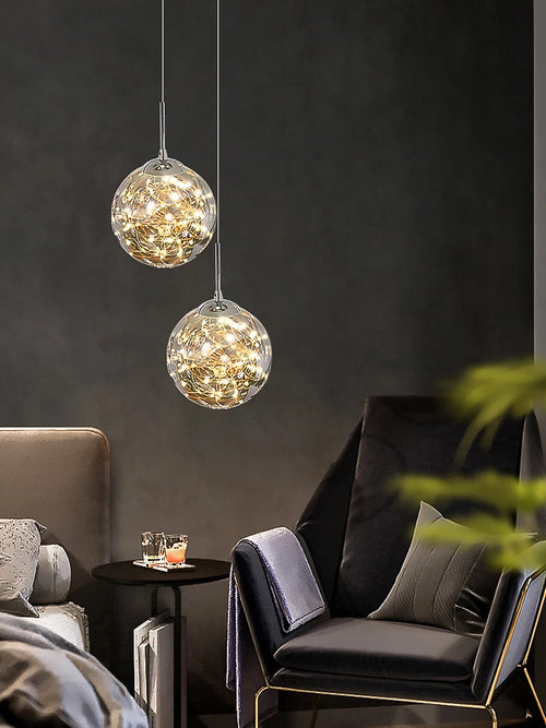 suspension moderne nordique en forme d'étoile pour intérieur - vue 4 sur 8