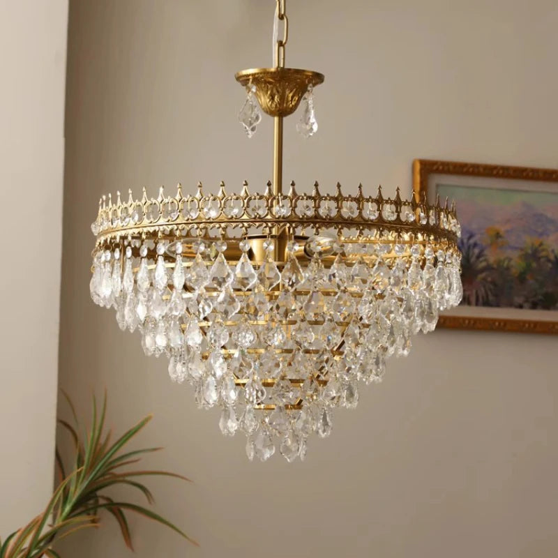 lustre en cristal rétro pour décoration intérieure élégante - vue 3 sur 10