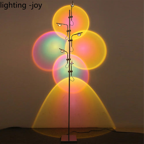 lampadaire led avec projection de coucher de soleil sur pied - vue 5 sur 9