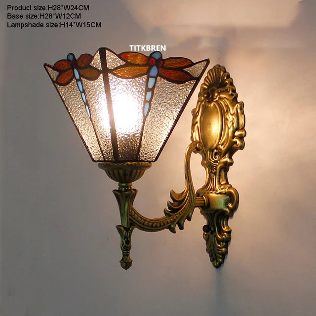 applique murale baroque en verre teinté à fleurs turques - vue 12 sur 18