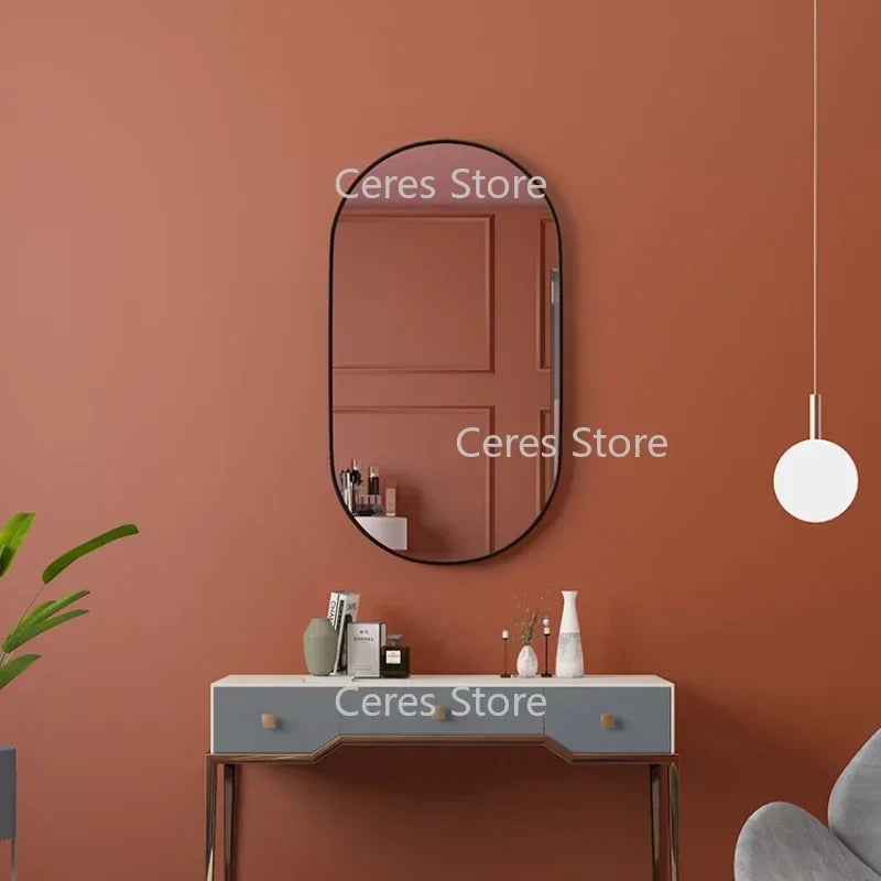 miroir décoratif suspendu pour salle de bain et maquillage - vue 3 sur 8