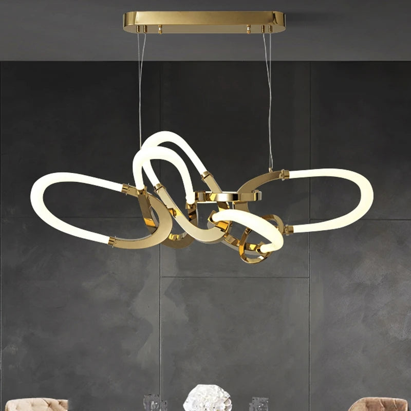 lustre en acier inoxydable galvanisé design irrégulier - vue 3 sur 12