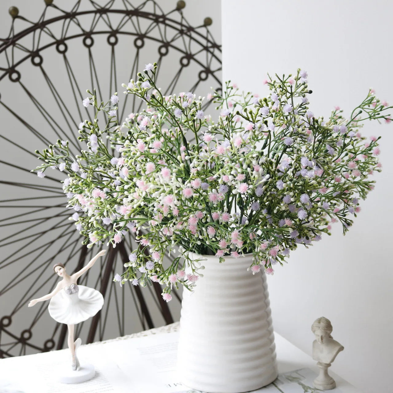 bouquets de gypsophile artificielle pour décoration intérieure et extérieure - vue 6 sur 15